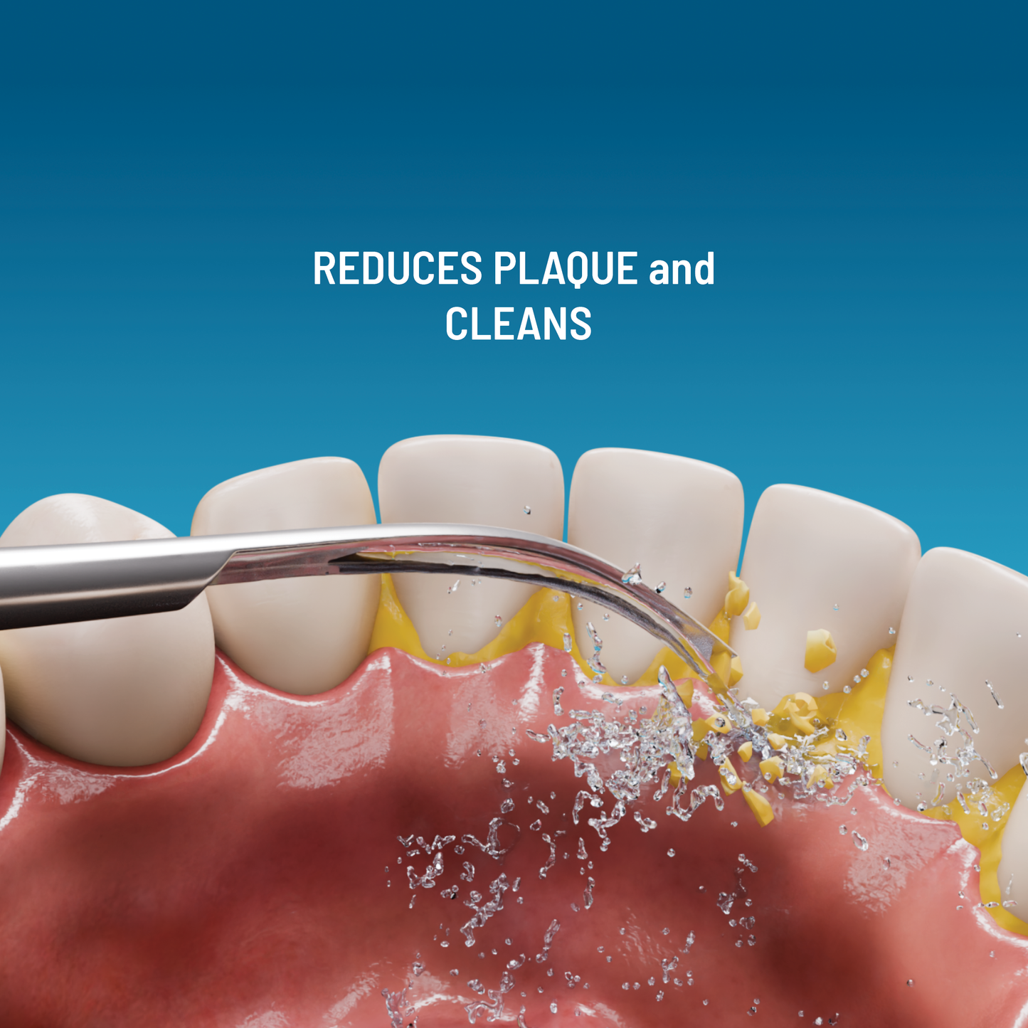Brosse à dents électrique 3-en-1 : brossage, jet interdentaire, détartrage