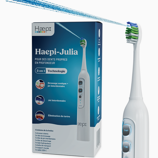 Elektrische 3-in-1-tandenborstel: poetsen, interdentale straal, tandsteenverwijdering