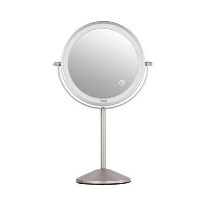 Bella - Make-up Spiegel met krachtige verlichting, oplaadbaar, compact, 10x vergroting, dubbelzijdig