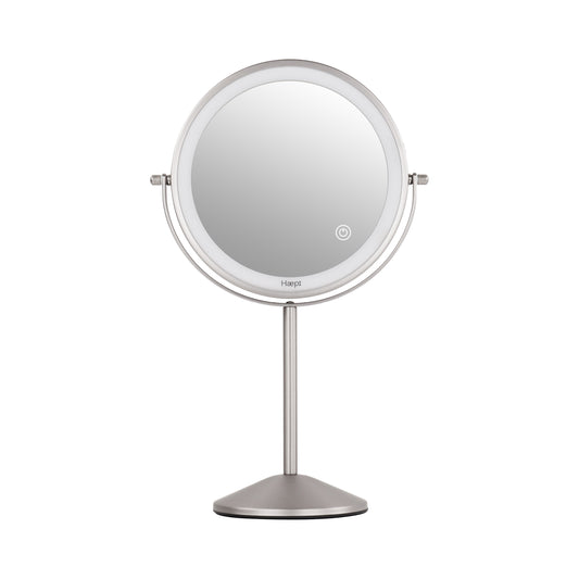Bella - Make-up Spiegel met krachtige verlichting, oplaadbaar, compact, 10x vergroting, dubbelzijdig