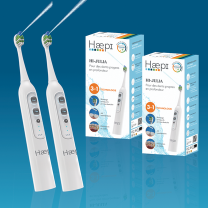 2.	Haepi Julia 3-in-1 tandenborstel: De Duo Pack
