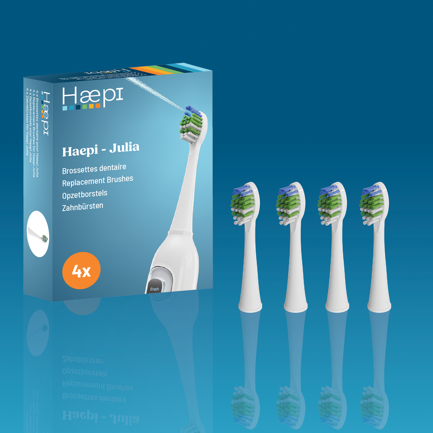 4 X Opzetborstel voor Haepi Julia