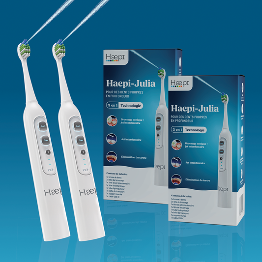 Haepi Julia 3-in-1 tandenborstel: De Duo Pack